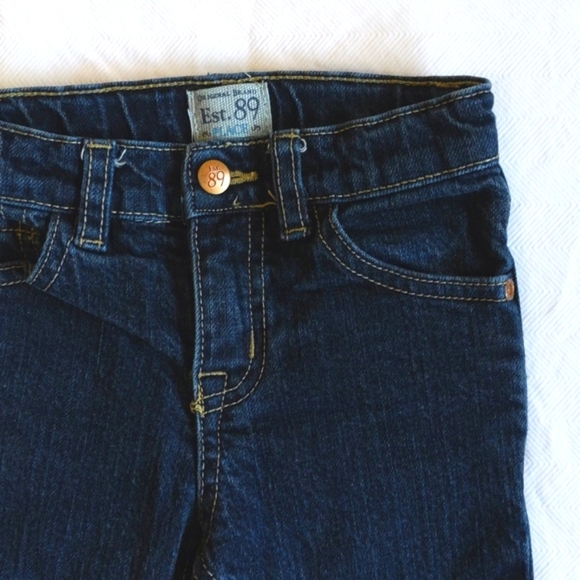 children's place dark wash stretch denim boot cut jeans 3T toddler girls - Picture 3 of 8